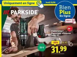Lidl PARKSIDE Perceuse-visseuse sans fil offre