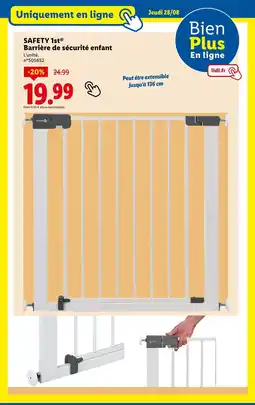 Lidl SAFETY 1st Barrière de sécurité enfant offre