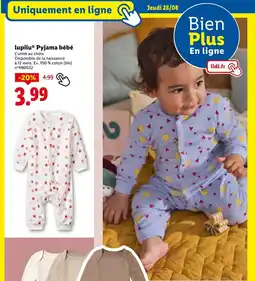 Lidl LUPILU Pyjama bébé offre