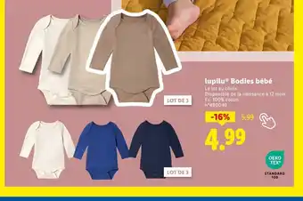 Lidl LUPILU Bodies bébé offre