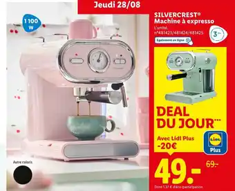 Lidl SILVERCREST Machine à expresso offre