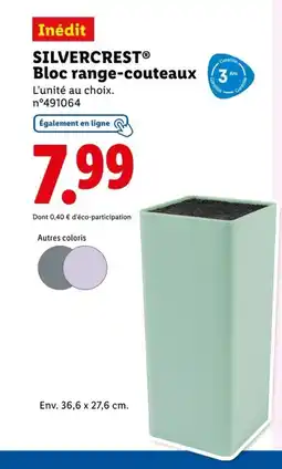 Lidl SILVERCREST Bloc range-couteaux offre