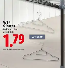 Lidl W5 Cintres offre