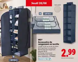 Lidl W5 Accessoire de rangement en textile offre