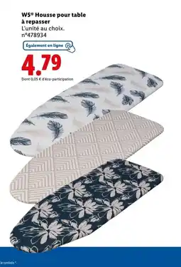 Lidl W5 Housse pour table à repasser offre