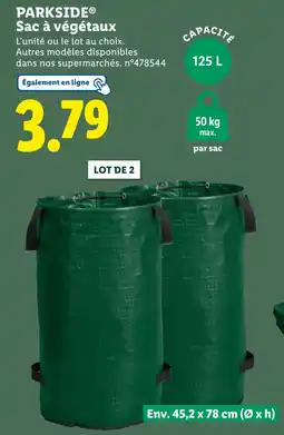 Lidl Parkside® sac à végétaux offre