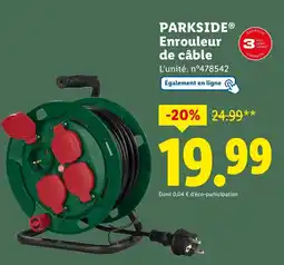 Lidl Parkside enrouleur de câble offre