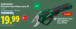 Lidl Parksideⓡ sécateur électrique sans fil offre