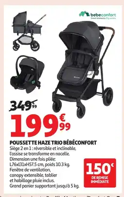 Auchan BÉBÉCONFORT Poussette haze trio offre