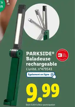 Lidl Parkside baladeuse rechargeable offre