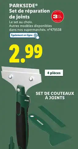 Lidl Parkside set de réparation de joints offre