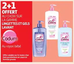 Auchan CADUM Lingettes et gels lavant offre