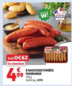 Auchan MADRANGE 8 saucisses fumées offre