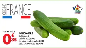 Auchan Concombre offre