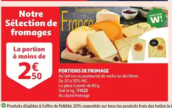 Auchan Portions de fromage offre