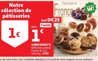 Auchan 4 mini donut's offre
