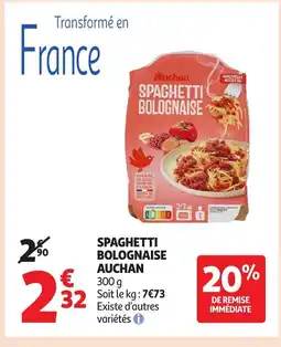 Auchan AUCHAN Spaghetti bolognaise offre