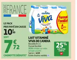 Auchan Lait vitaminé viva de candia offre
