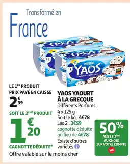 Auchan YAOS Yaourt à la grecque offre