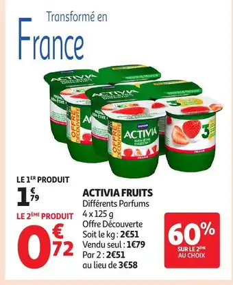 Auchan ACTIVIA Fruits offre