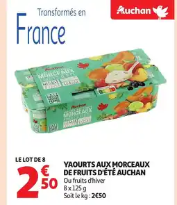 Auchan AUCHAN Yaourts aux morceaux de fruits d'été offre