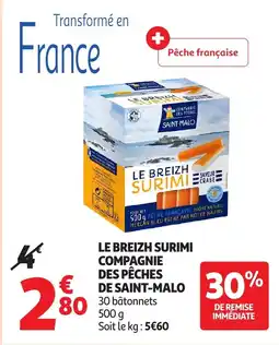 Auchan Le breizh surimi compagnie des pêches de saint-malo offre