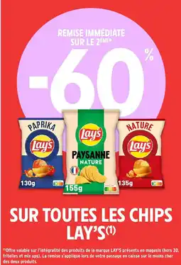 Intermarché Hyper Sur toutes les chips lay's offre