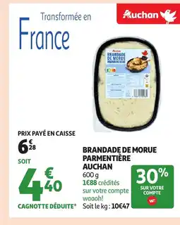 Auchan AUCHAN Brandade de morue parmentière offre