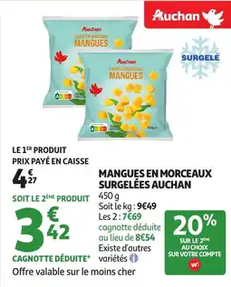 Auchan AUCHAN Mangues en morceaux surgelées offre