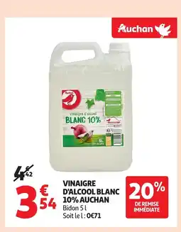 Auchan AUCHAN Vinaigre d'alcool blanc 10% offre