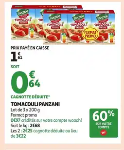 Auchan PANZANI Tomacouli offre