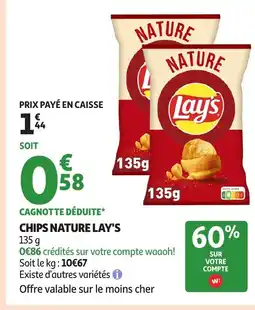 Auchan LAY'S Chips nature offre