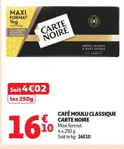 Auchan CARTE NOIRE Café moulu classique offre