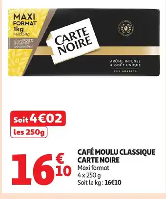 Auchan CARTE NOIRE Café moulu classique offre