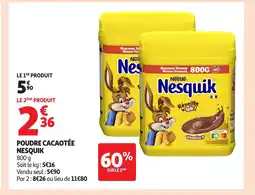 Auchan NESQUIK Poudre cacaotée offre