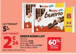 Auchan KINDER BUENO Lait offre
