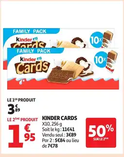 Auchan KINDER Cards offre