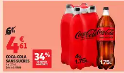 Auchan COCA-COLA Sans sucres offre