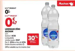 Auchan AUCHAN Limonade zéro offre