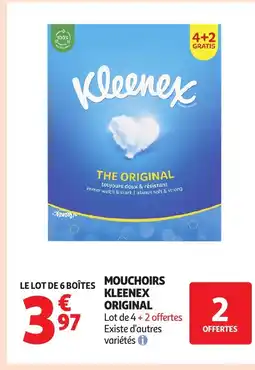 Auchan Mouchoirs kleenex original offre