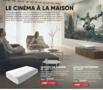 Fnac Samsung The Première Sp-lsp7, Samsung The Première Sp-lsp9t offre