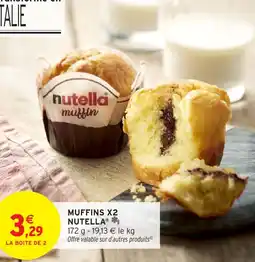 Intermarché Hyper Muffins x2 nutella offre