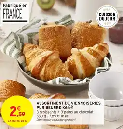 Intermarché Hyper Assortiment de viennoiseries pur beurre x6 offre