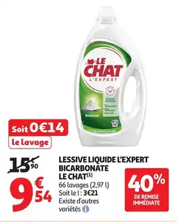 Auchan LE CHAT Lessive liquide l'expert bicarbonate offre