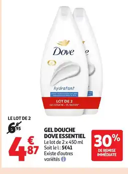 Auchan Gel douche dove essentiel offre