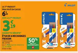 Auchan PILOT Étui de 6 recharges frixion offre