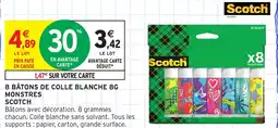 Intermarché Hyper 8 bâtons d monstres scotch olle blanche monstres scotch offre