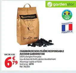 Auchan GARDENSTAR Charbon de bois filière responsable auchan offre
