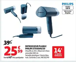 Auchan PHILIPS Defroisseur pliable STH3000/20 offre