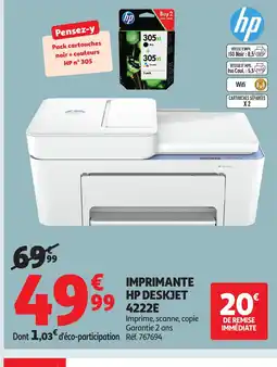 Auchan HP Imprimante deskjet 4222E offre